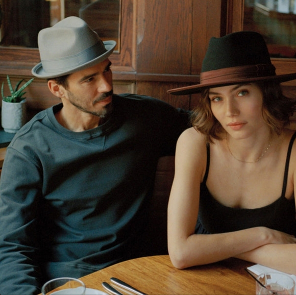 NEW Brixton Venice Fedora hat,Blue Haze,western,bohemian, - Picture 15 of 16